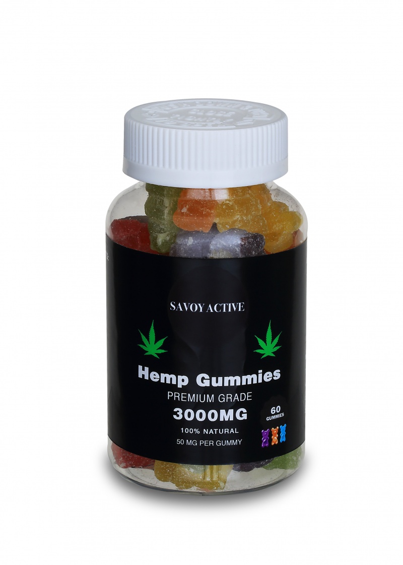 Vegan Hemp Seed Oil Gummies With Pectin - 3000Mg - 60 Gummies - 50Mg / Gummy