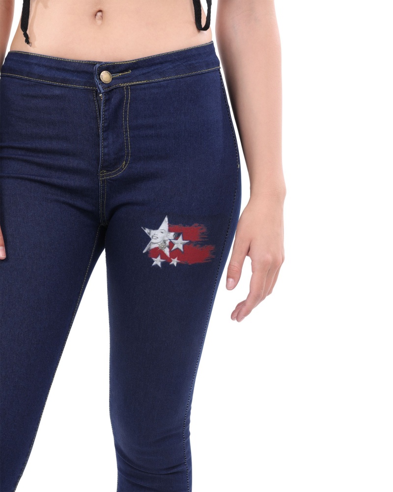 Walden Skinny Jeans With Marilyn Monroe Red Star Decal