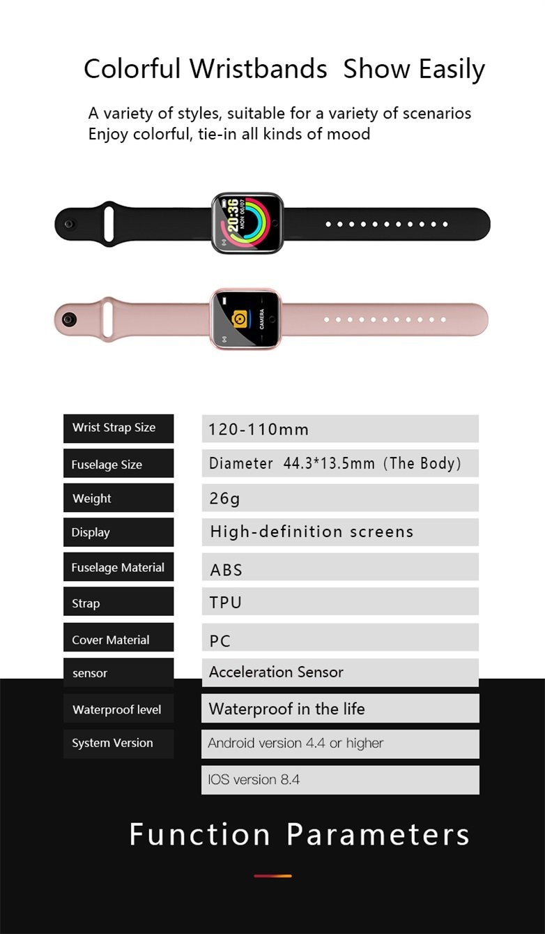Smart Watch With Bracelet - Black Color Black Size One Size