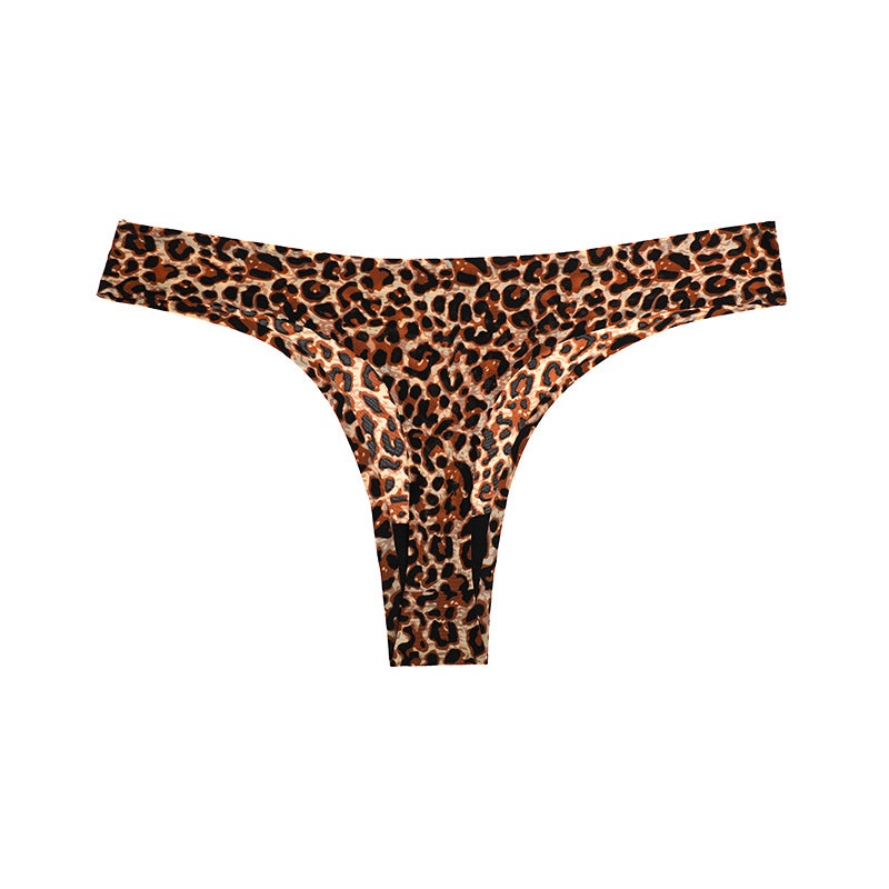 Sasha Seamless Thong Underwear - Leopard