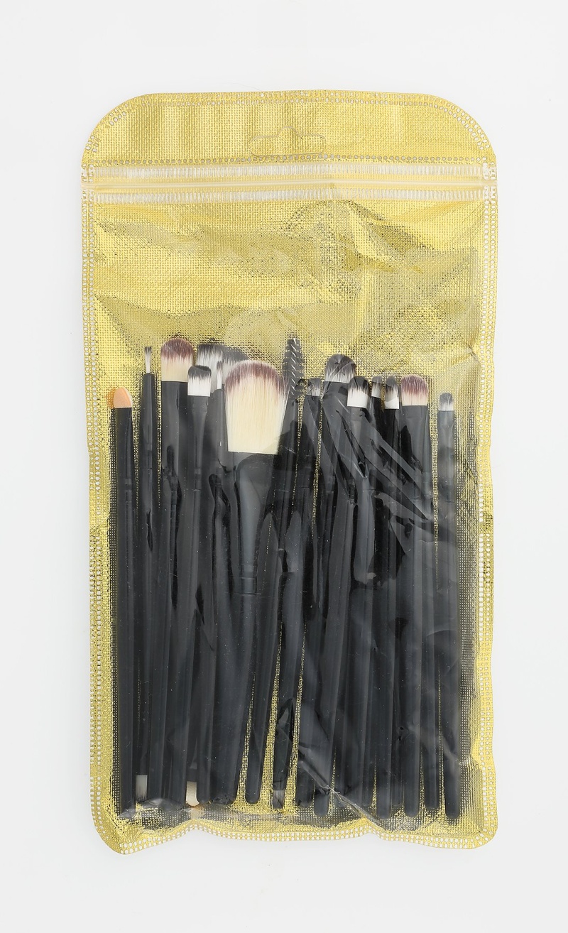 Zaina Makeup Brush Set - Black, Color: Black