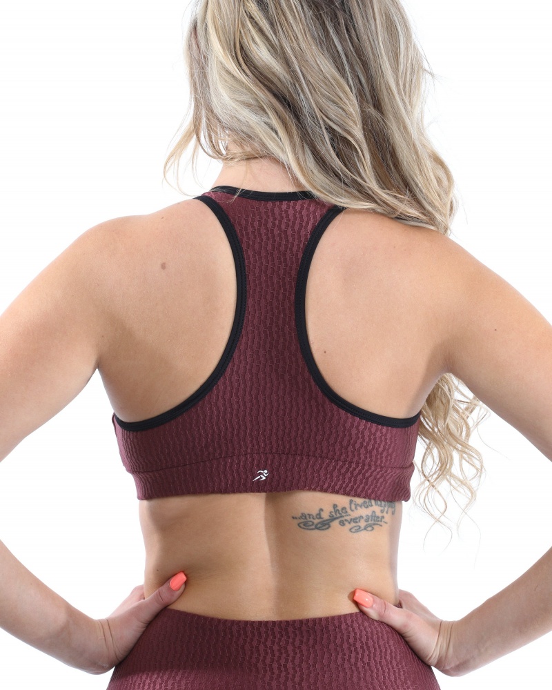 Sale! 50% Off! Verona Activewear Set - Leggings & Sports Bra - Maroon [Made In Italy] - Size Small Size Small Color One Color