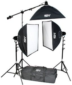 Smith-Victor K71/401412 3-Light 2600-Watt Professional Studio Soft Box Kit