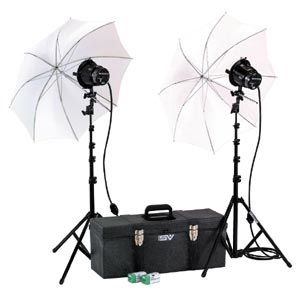 Smith Victor K42-U/401494 2-Light 1200-watt Toolbox Kit with Umbrellas