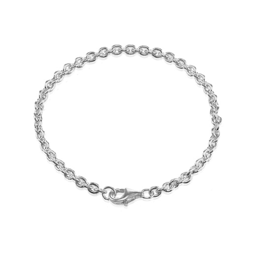 Sterling Silver 4Mm Oval Link Chain Bracelet, 8 Inches, Silverspeck