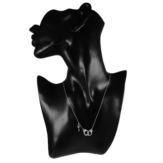 Sterling Silver Polished Handcuff Necklace