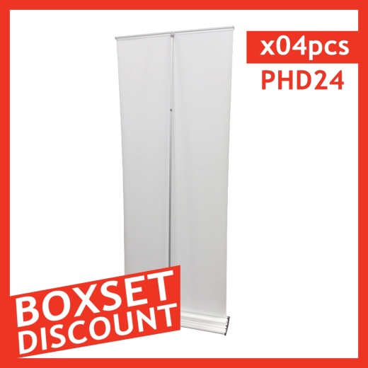 24" Roll Up Retractable Banner Stand - Pro Line-Up - Box Set [ 4 Units/Box]
