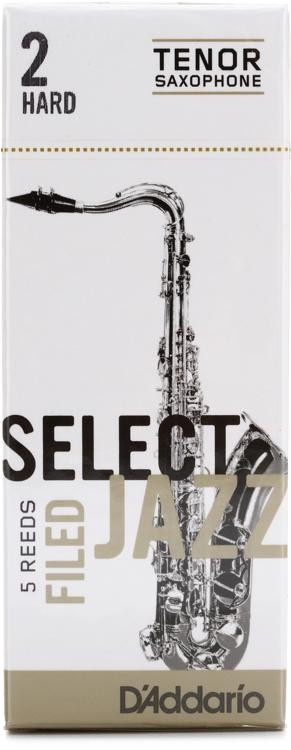 Back In Stock! D'addario Rsf05tsx2h - Select Jazz Filed Tenor Saxophone Reeds - 2 Hard (5-Pack)
