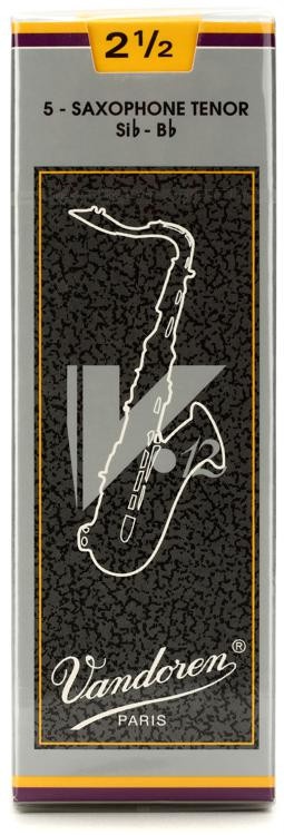 Vandoren Sr6225 - V12 Tenor Saxophone Reeds - 2.5 (5-Pack)