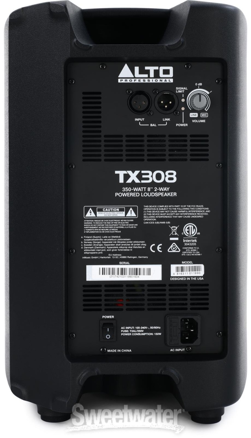 Alto Professional Tx308 350W 8-Inch Powered Speaker