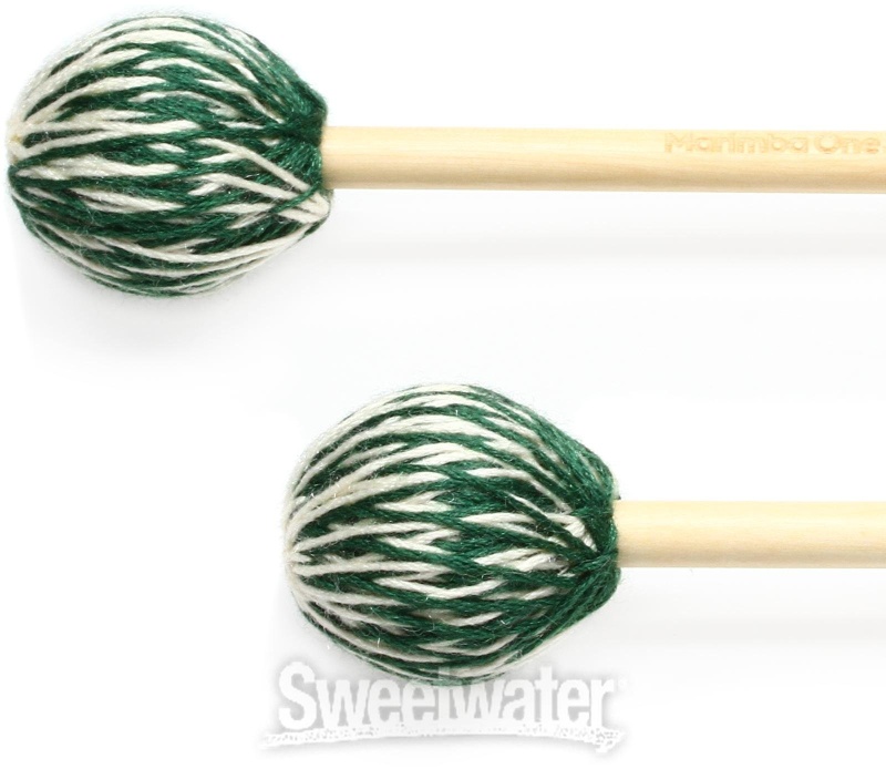 Innovative Percussion Sandi Rennick Medium Marimba Mallets - Cranberry Yarn  - Birch