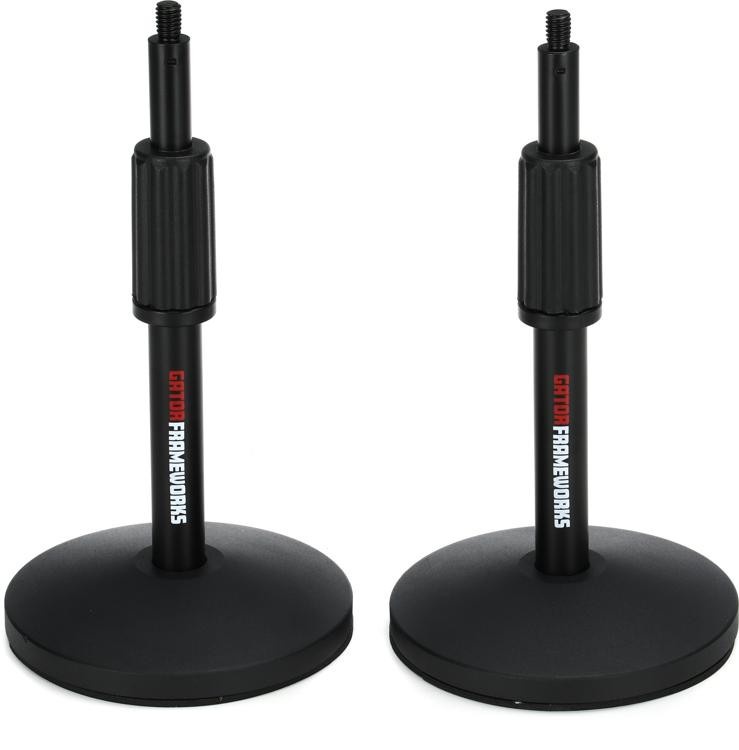 New  Gator Frameworks Desktop Mic Stand 2-Pack With Xlr Cables