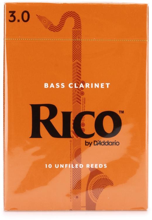 D'addario Rea1030 Rico Bass Clarinet Reed - 3.0 (10-Pack)