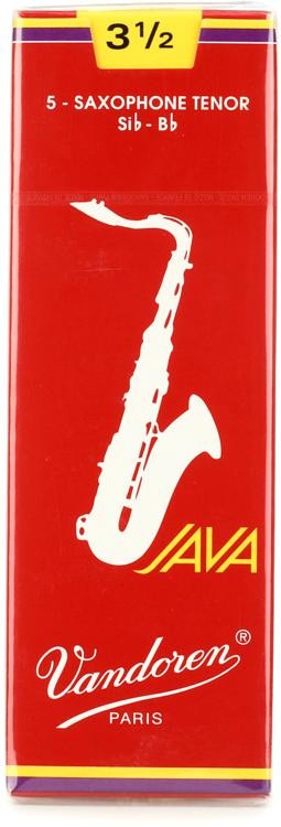 Vandoren Sr2735r - Java Red Tenor Saxophone Reeds - 3.5 (5-Pack)