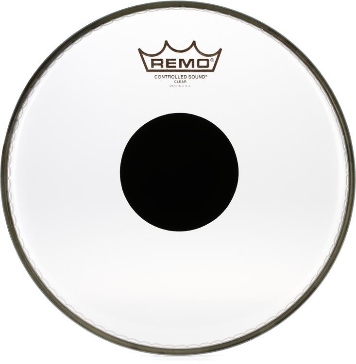 Remo Controlled Sound Clear Drumhead - 10 Inch - With Black Dot