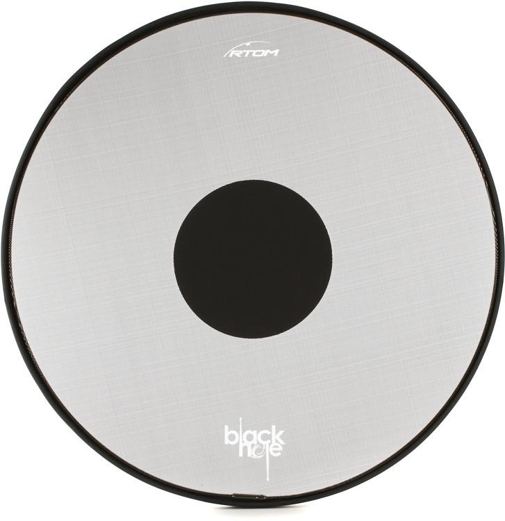 Rtom Black Hole Snap-On Mesh Bass Drum Practice Pad - 24"
