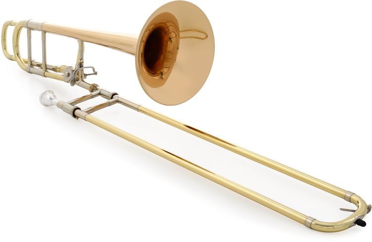 Bach 42Bog Stradivarius Professional Trombone - Clear Lacquer With Gold Brass Bell