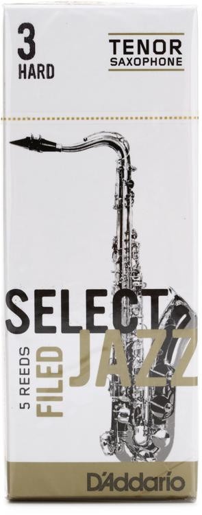 D'addario Rsf05tsx3h - Select Jazz Filed Tenor Saxophone Reeds - 3 Hard (5-Pack)