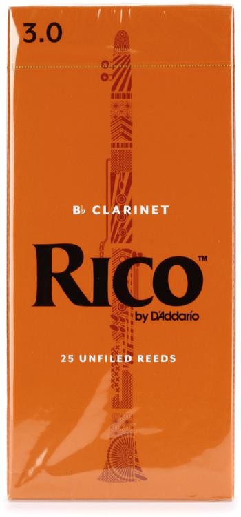 D'addario Rca2530 Rico Bb Clarinet Reed - 3.0 (25-Pack)