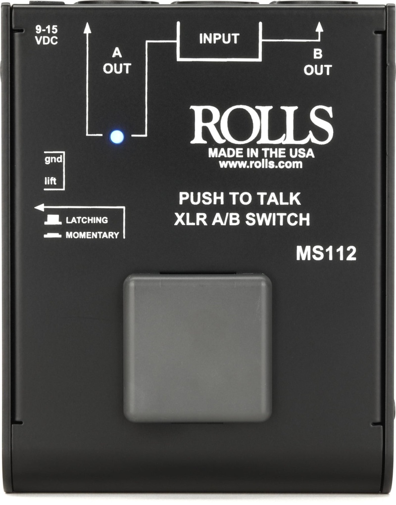 Rolls Push-To-Talk Xlr A-B Switch