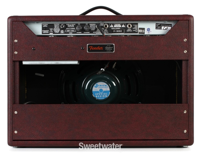 Fender '65 Deluxe Reverb 1X12" 22-Watt Tube Combo Amp - Wine Red Sweetwater Exclusive
