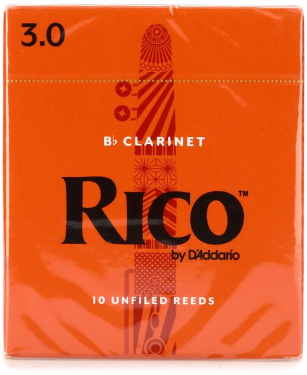 D'addario Rca10 Rico Bb Clarinet Reed - 3.0 (10-Pack)