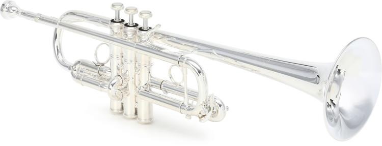 Bach C180 Stradivarius Professional C Trumpet With Chicago Bell - Silver-Plated