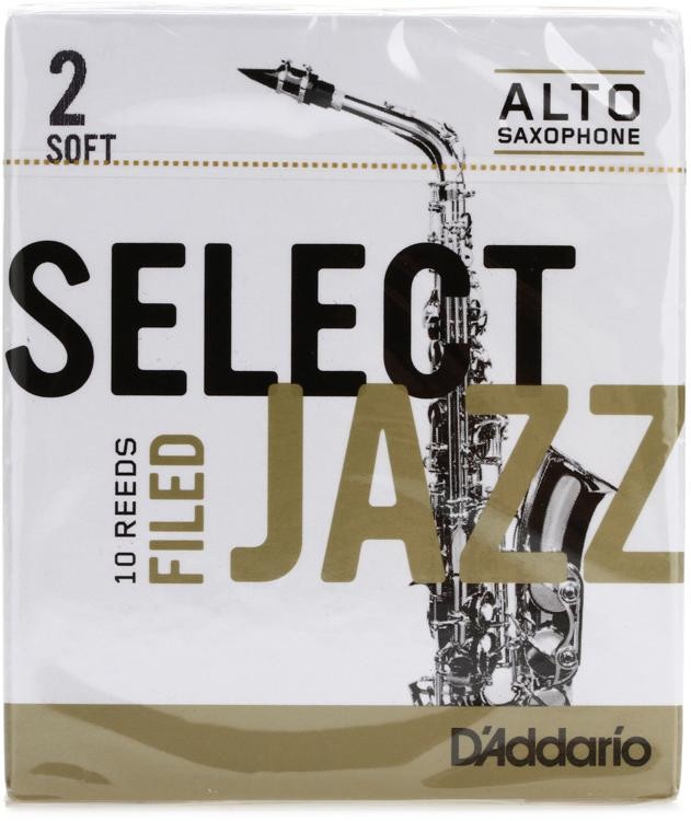 D'addario Rsf10asx2s - Select Jazz Filed Alto Saxophone Reeds - 2 Soft (10-Pack)