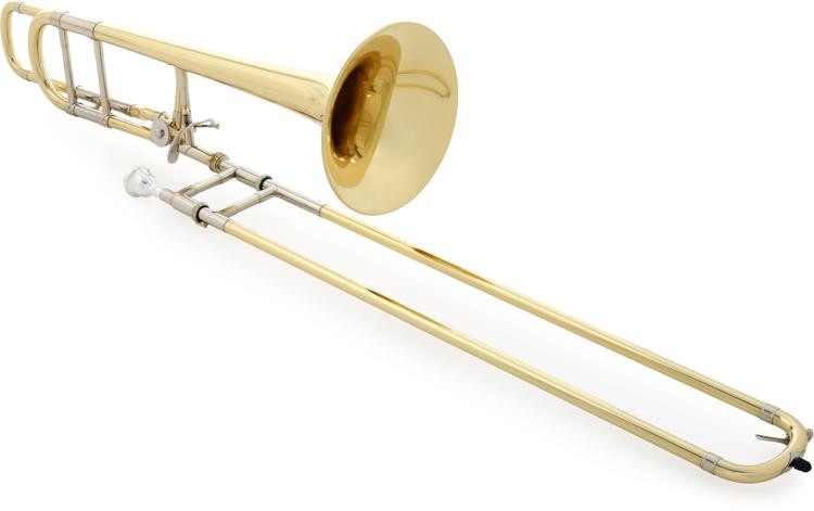 Bach 36B Stradivarius Professional F-Attachment Trombone - Clear Lacquer With Open Wrap
