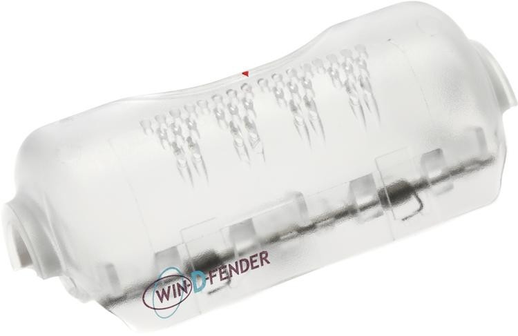 New  Win-D-Fender Wind Guard And Sound Monitor - Translucent