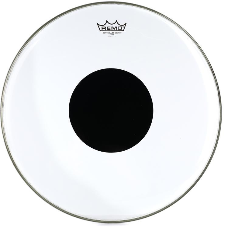 Remo Controlled Sound Clear Drumhead - 18 Inch - With Black Dot