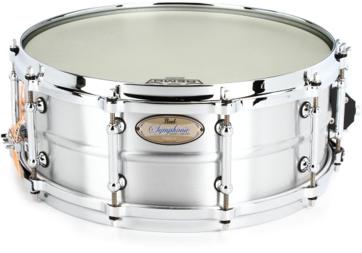 Pearl Symphonic Aluminum Snare Drum - 5.5-Inch X 14-Inch, Natural Brushed