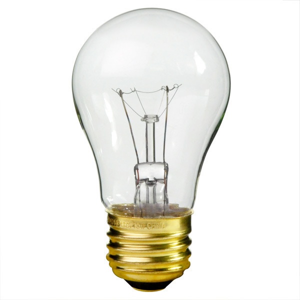 15 Watt - Clear - Incandescent A15 Bulb