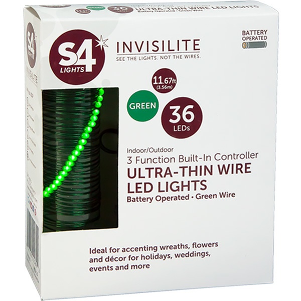 13.5 Ft. Invisilite Wire Lights - (36) Tear Drop Led's