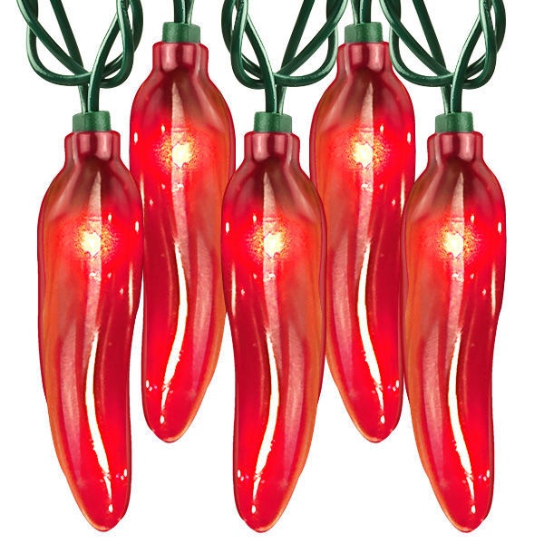 (35) Bulbs - Red Chili Pepper Lights
