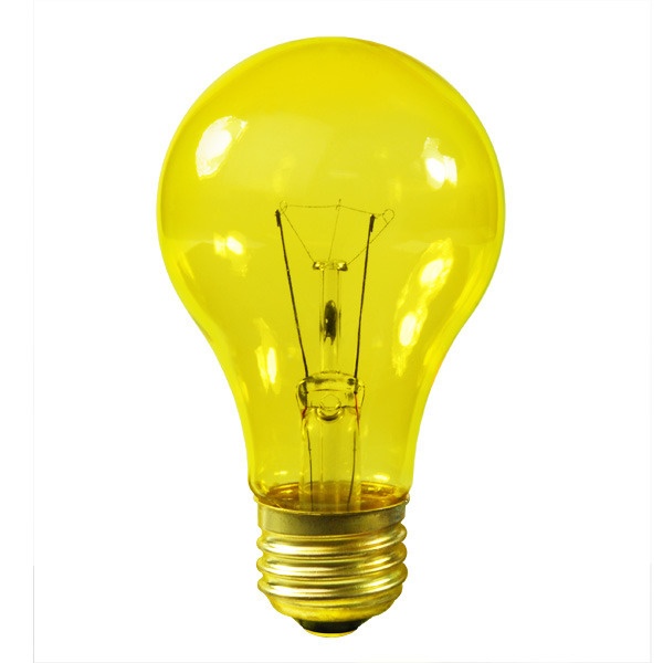 25 Watt - A19 Light Bulb - Transparent Yellow
