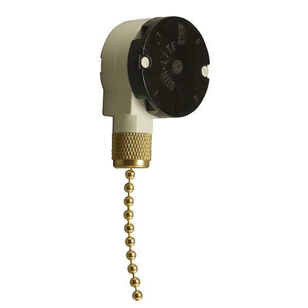 3 Way Pull Chain - On/Off Canopy Switch - 6 Amp