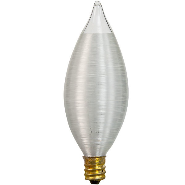 40 Watt - Spun Thread Satin White - Incandescent Chandelier Bulb - 4 In. X 1.8 In