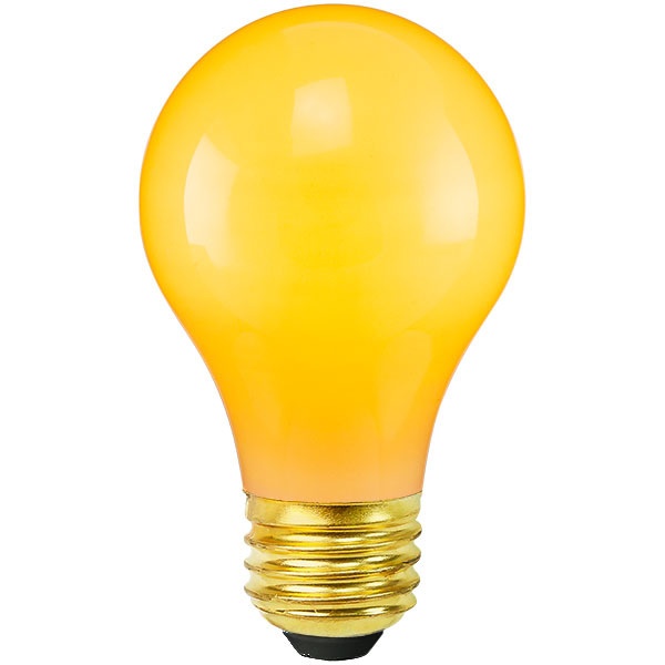 40 Watt - A19 Light Bulb - Opaque Yellow