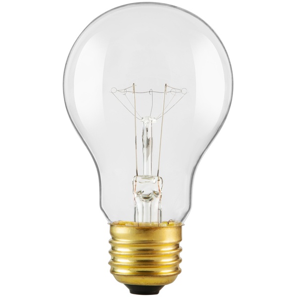 60 Watt - Shatter Resistant Incandescent A19 Bulb - Clear