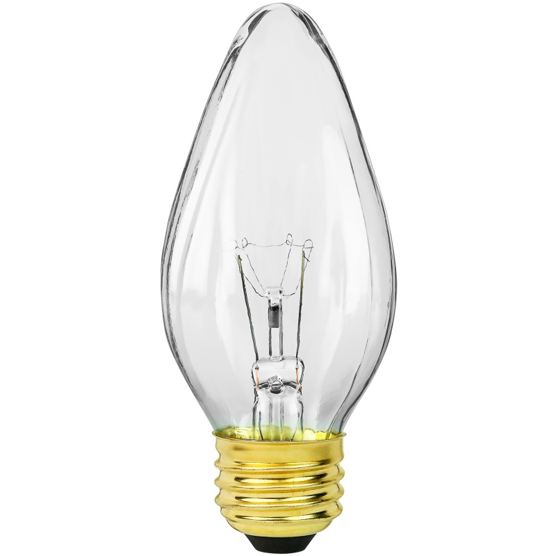 25 Watt - Clear - Straight Tip - Incandescent Chandelier Bulb - 4.5 In. X 1.7 In