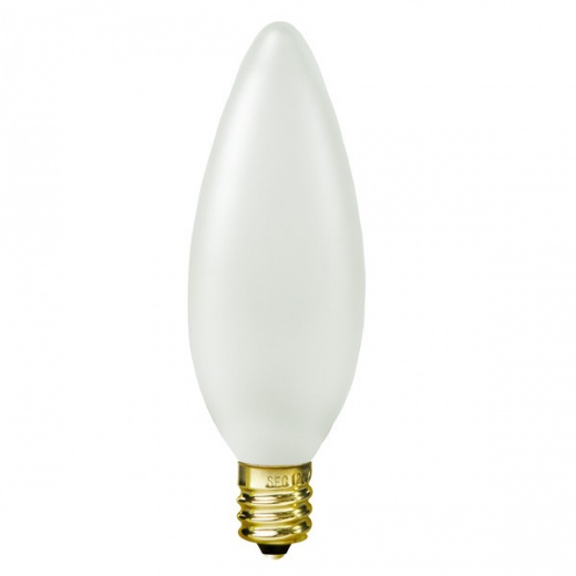25 Watt - Frost - Straight Tip - Incandescent Chandelier Bulb