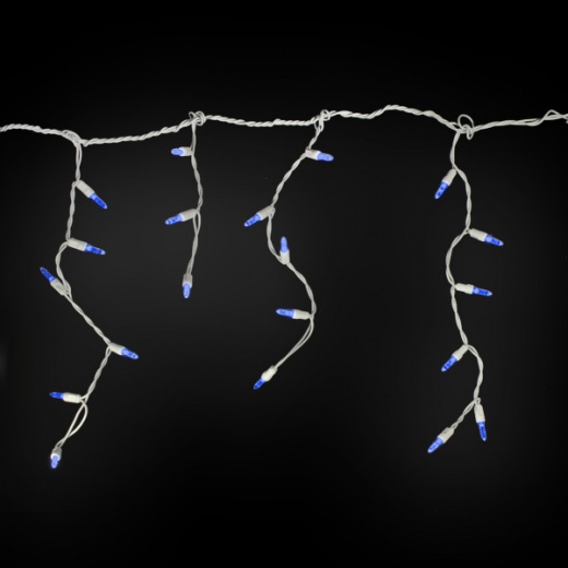 Blue Icicle Lights - 8 Ft. - 70 Led Mini Lights