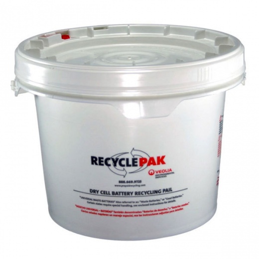 Recyclepak - 3.5 Gallon Dry Cell Battery Recycling Pail