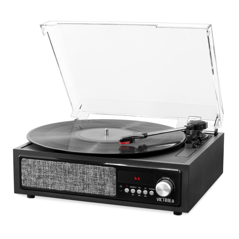 Victrola Black 3In1 Record Player Bt