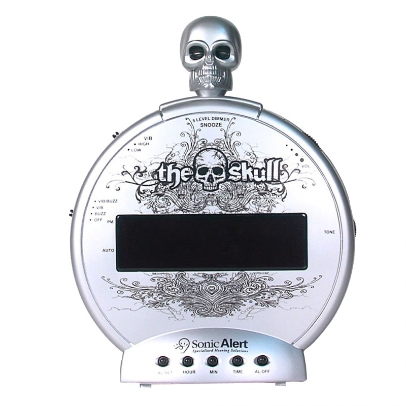 The Skull Mp3/I-Pod Alarm W/Shaker