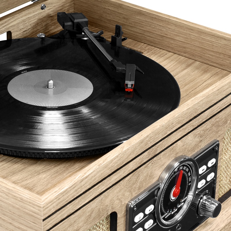 Victrola 4In1 Bt Turntable, Fm, Oatmeal