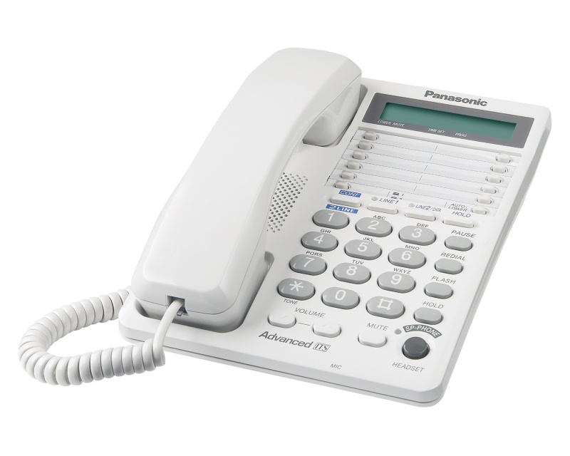 2-Line Feature Phone With Lcd White