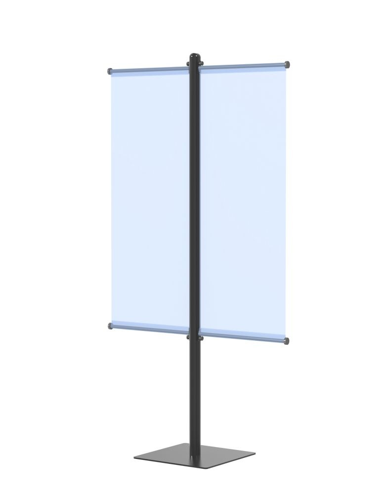 Signpost Banner Stands™, 18" Graphic Rod, Set Of 2, Silver