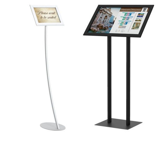 Easyopen Snapframe Pedestal Stands - Ideal for Restaurants, Retail, and Trade Shows